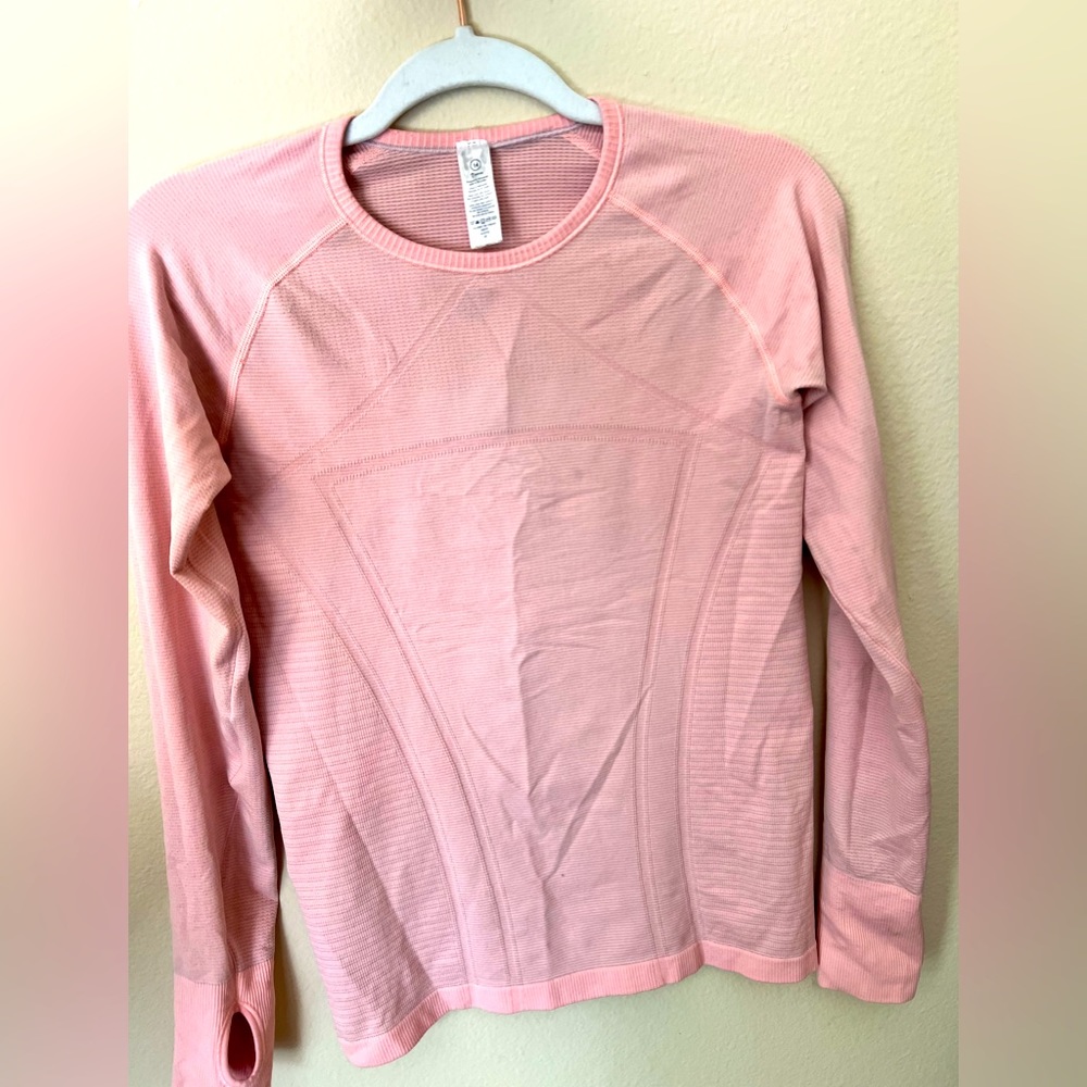 Iviva Lululemon Long sleeve Pink Shirt